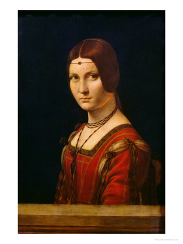 Portrait of a Lady from the Court of Milan, circa 1490 95 - Leonardo Da Vinci Painting